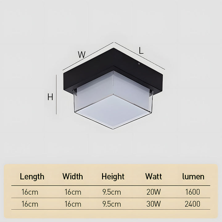 Outdoor LED Ceiling Light | IP68 Waterproof Flush Mount