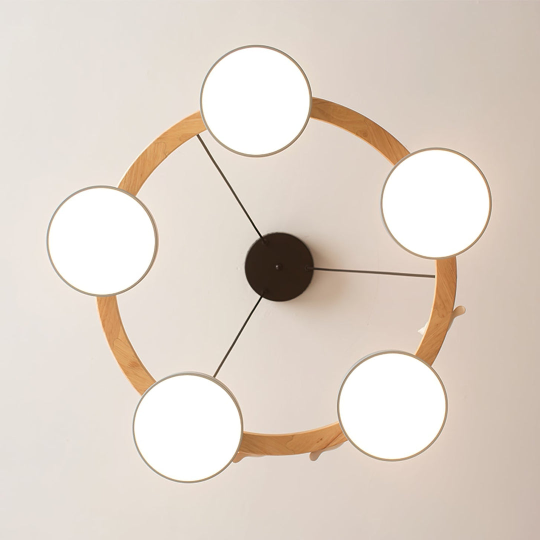 Sienna Bird Round Chandelier | Modern Nature-Inspired LED Ceiling Light